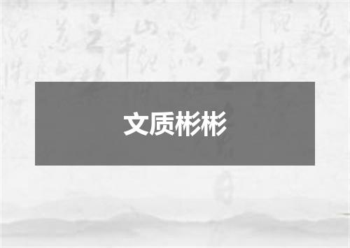 文质彬彬
