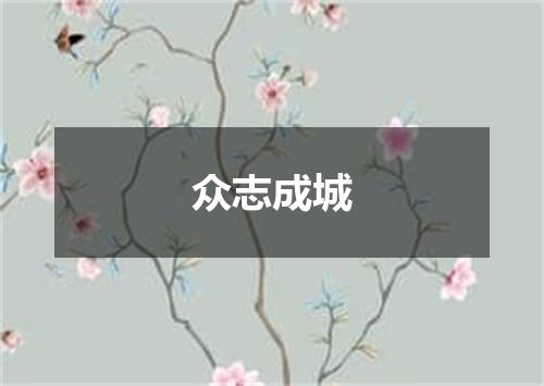 众志成城