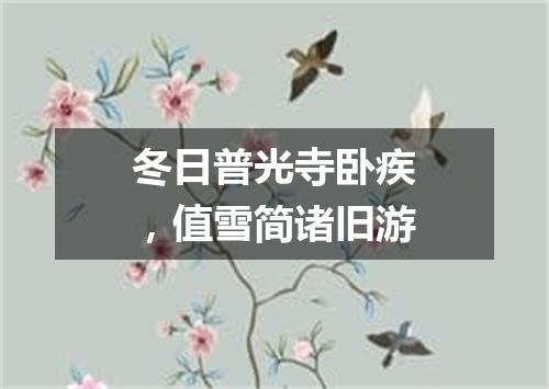 冬日普光寺卧疾，值雪简诸旧游