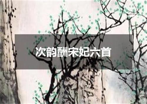 次韵酬宋妃六首