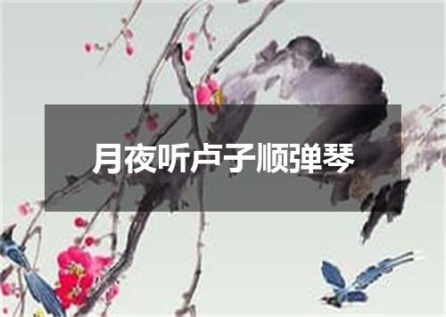 月夜听卢子顺弹琴