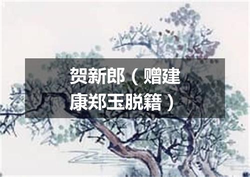 贺新郎（赠建康郑玉脱籍）