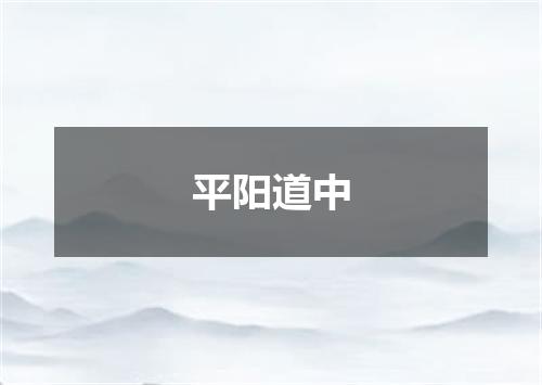 平阳道中