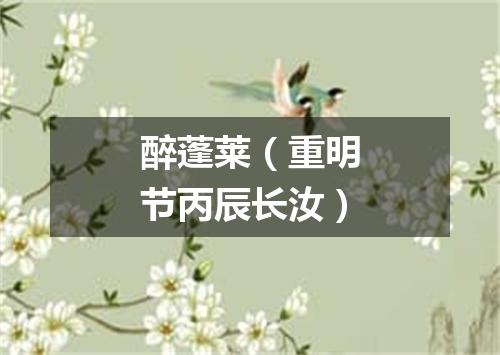 醉蓬莱（重明节丙辰长汝）
