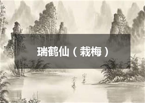 瑞鹤仙（栽梅）