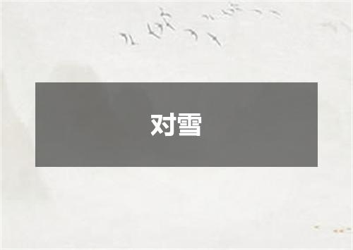 对雪