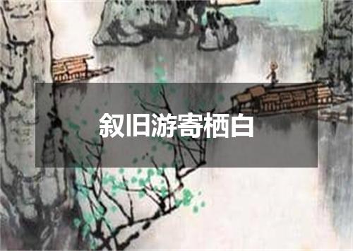 叙旧游寄栖白