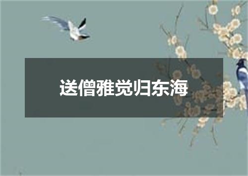 送僧雅觉归东海