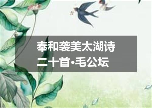 奉和袭美太湖诗二十首·毛公坛