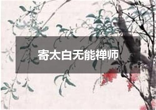 寄太白无能禅师