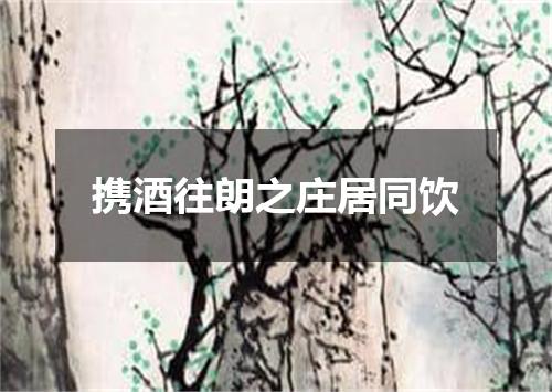 携酒往朗之庄居同饮