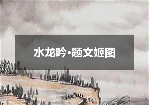 水龙吟·题文姬图