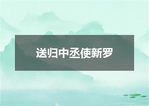 送归中丞使新罗