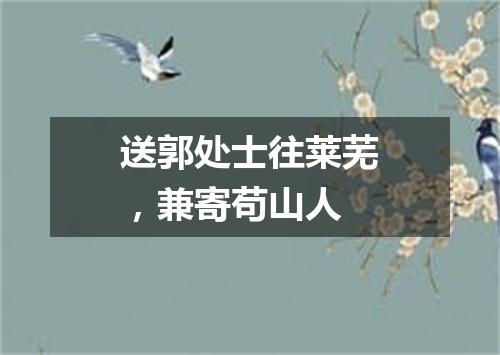 送郭处士往莱芜，兼寄苟山人