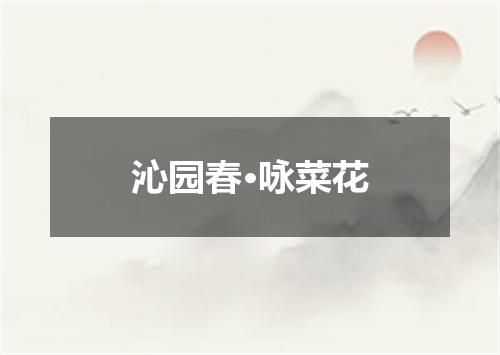 沁园春·咏菜花