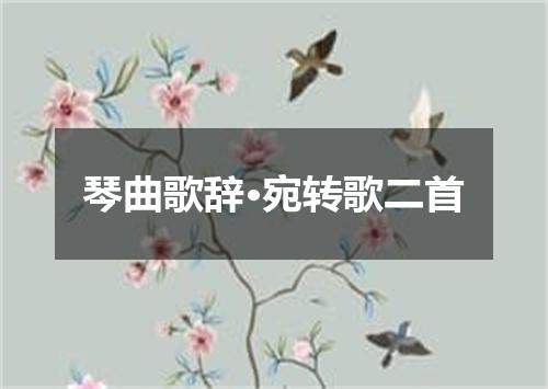 琴曲歌辞·宛转歌二首