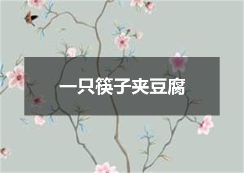 一只筷子夹豆腐