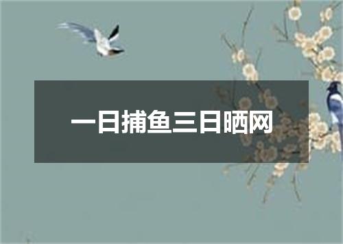 一日捕鱼三日晒网