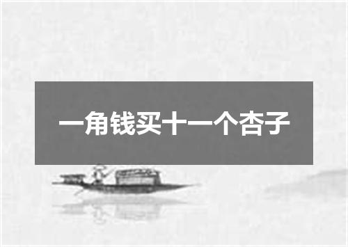 一角钱买十一个杏子
