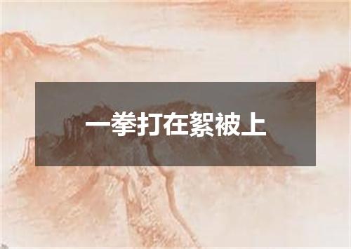 一拳打在絮被上
