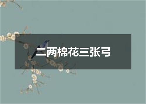 二两棉花三张弓