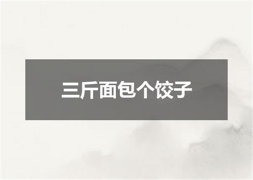 三斤面包个饺子