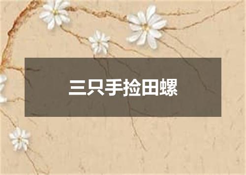 三只手捡田螺