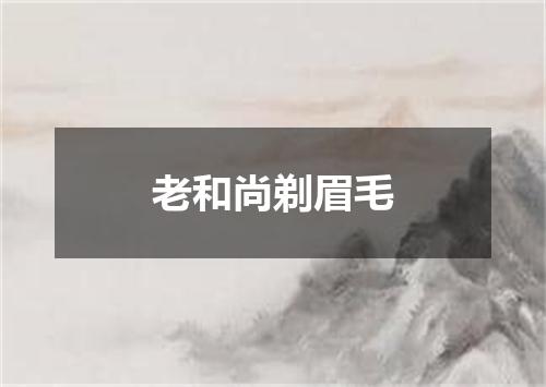 老和尚剃眉毛