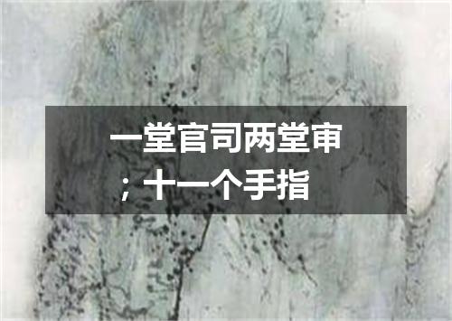 一堂官司两堂审；十一个手指