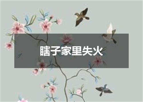 瞎子家里失火