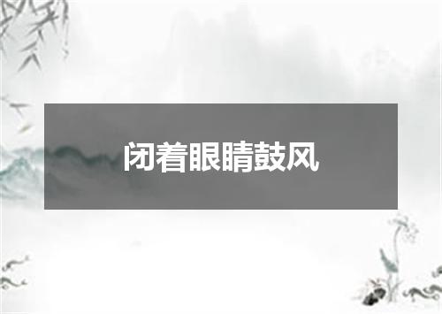 闭着眼睛鼓风