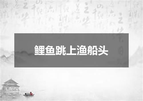 鲤鱼跳上渔船头