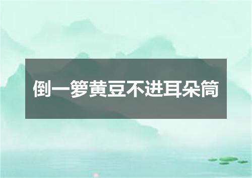 倒一箩黄豆不进耳朵筒