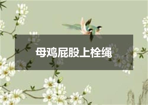 母鸡屁股上栓绳