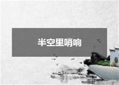 半空里哨响