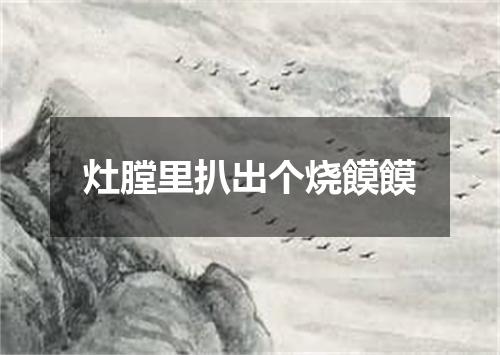 灶膛里扒出个烧饃饃