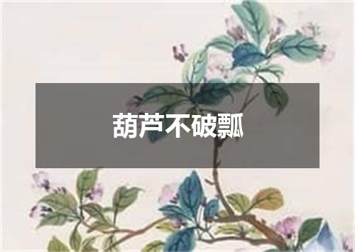 葫芦不破瓢