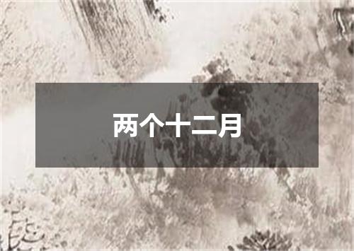 两个十二月