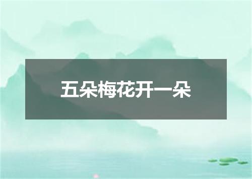 五朵梅花开一朵