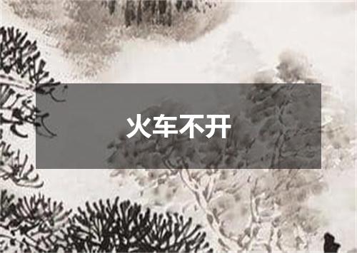 火车不开
