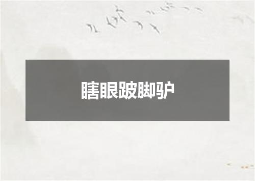 瞎眼跛脚驴