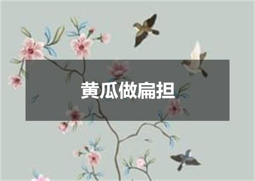 黄瓜做扁担