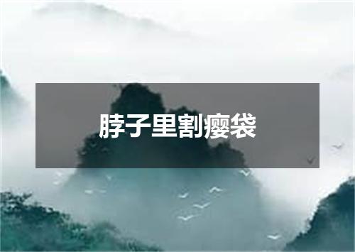 脖子里割瘿袋