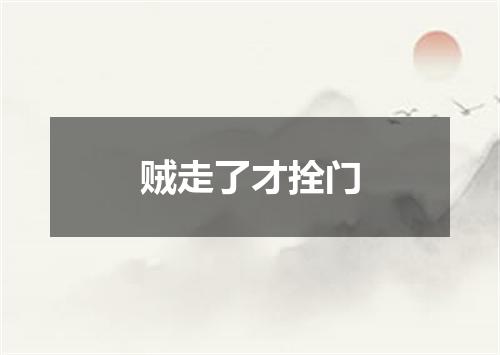 贼走了才拴门
