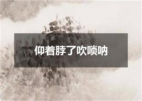仰着脖了吹唢呐