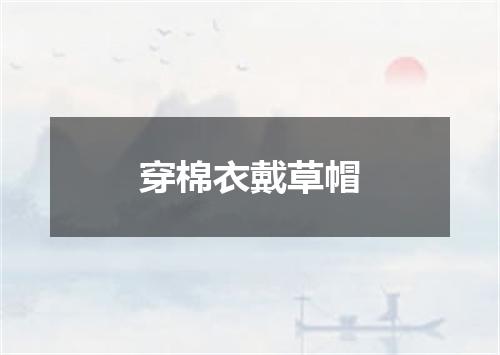 穿棉衣戴草帽