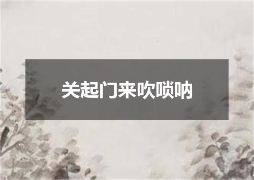 关起门来吹唢呐