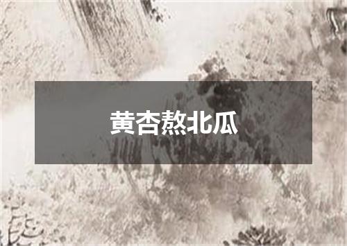 黄杏熬北瓜