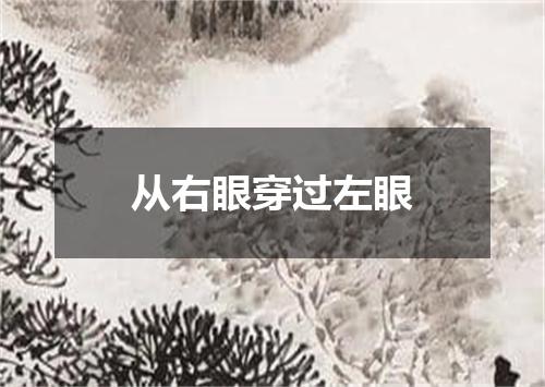 从右眼穿过左眼