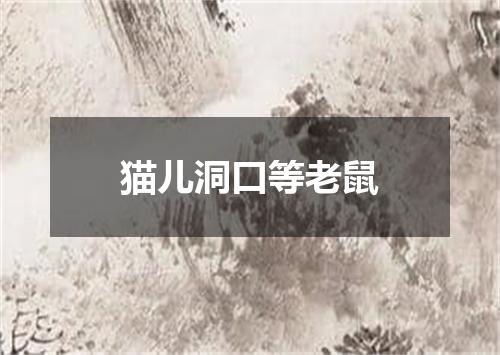 猫儿洞口等老鼠